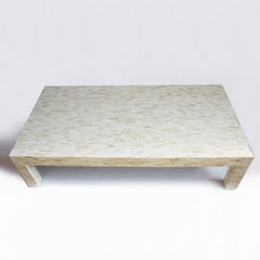 Maaya Bone Inlay Rectangular Coffee Table White Striped Maaya Bone Inlay Rectangular Coffee Table White Striped