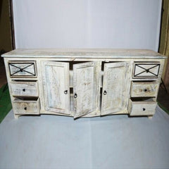RUSTICA Reclaimed boat timber 2m LARGE Sideboard Whitewash RUSTICA Reclaimed boat timber 2m LARGE Sideboard Whitewash