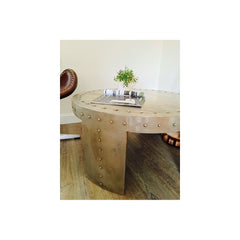 Aviator Aluminium Aviation rivet detail unusual Aviator Coffee Table 90cm Aviator Aluminium Aviation rivet detail unusual Aviator Coffee Table 90cm