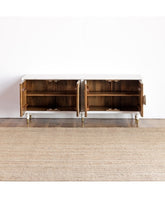 The Attic Indian Hand Carved Solid Mango Wood Media TV Unit