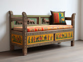 Avani Indian Hand Painted Solid Wood Daybed D8