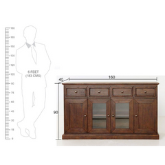 The Attic Francisco Solid Wood Sideboard Honey The Attic Francisco Solid Wood Sideboard Honey