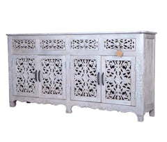 Indian Handmade Solid Wood Carved Sideboard Indian Handmade Solid Wood Carved Sideboard