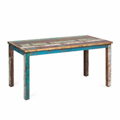 The Attic Solid Wood 6 Seater Dining Table Multicolor The Attic Solid Wood 6 Seater Dining Table Multicolor