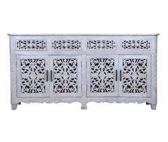Indian Handmade Solid Wood Carved Sideboard Indian Handmade Solid Wood Carved Sideboard