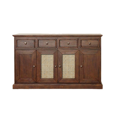 The Attic Francisco Cane Solid Wood Sideboard Honey The Attic Francisco Cane Solid Wood Sideboard Honey