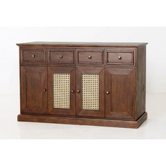 The Attic Francisco Cane Solid Wood Sideboard Honey The Attic Francisco Cane Solid Wood Sideboard Honey