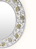 Glass Floral Design Inlay Round Wall Mirror 03 Glass Floral Design Inlay Round Wall Mirror 03