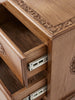 Indian Hand Carved Solid Wood Bedside Table 80 Indian Hand Carved Solid Wood Bedside Table 80