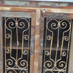 Reclaimed wood Metal Curly Jali large Sideboard 180cm Reclaimed wood Metal Curly Jali large Sideboard 180cm