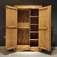 Indian Hand Carved Solid Wooden Cupboard Wardrobe D31 Indian Hand Carved Solid Wooden Cupboard Wardrobe D31