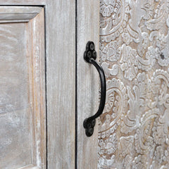 Indian Handmade Solid Wood Carved Sideboard Indian Handmade Solid Wood Carved Sideboard