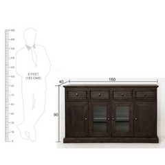 The Attic Francisco Solid Wood Sideboard Walnut The Attic Francisco Solid Wood Sideboard Walnut