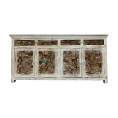 Liberty Reclaimed timber Boat Wood Large Sideboard Buffet Hutch White 1.8m Liberty Reclaimed timber Boat Wood Large Sideboard Buffet Hutch White 1.8m