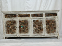 Liberty Reclaimed timber Boat Wood Large Sideboard Buffet Hutch White 1.8m Liberty Reclaimed timber Boat Wood Large Sideboard Buffet Hutch White 1.8m