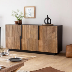 The Attic Georgia Solid Wood Sideboard Natural The Attic Georgia Solid Wood Sideboard Natural