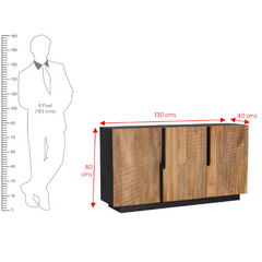 The Attic Georgia Solid Wood Sideboard Natural The Attic Georgia Solid Wood Sideboard Natural