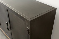 Angle Industrial Metal and Solid Wood Melbourne Buffet Sideboard with 3 drawers Angle Industrial Metal and Solid Wood Melbourne Buffet Sideboard with 3 drawers