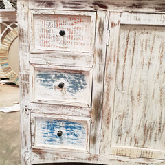 Rustica Reclaimed wood boat timber sideboard Buffet White 200x50x90cm Rustica Reclaimed wood boat timber sideboard Buffet White 200x50x90cm