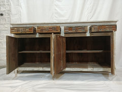 Liberty Reclaimed timber Boat Wood Large Sideboard Buffet Hutch White 1.8m Liberty Reclaimed timber Boat Wood Large Sideboard Buffet Hutch White 1.8m