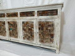 Liberty Reclaimed timber Boat Wood Large Sideboard Buffet Hutch White 1.8m Liberty Reclaimed timber Boat Wood Large Sideboard Buffet Hutch White 1.8m