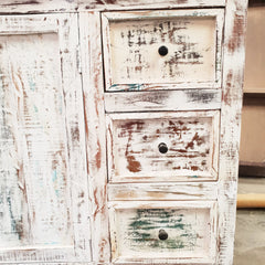 Rustica Reclaimed wood boat timber sideboard Buffet White 200x50x90cm Rustica Reclaimed wood boat timber sideboard Buffet White 200x50x90cm