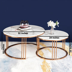 The Mystique Tube Set of 2 Nesting Coffee Table - Rose Gold (Stainless Steel) The Mystique Tube Set of 2 Nesting Coffee Table - Rose Gold (Stainless Steel)