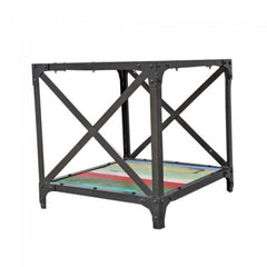 Angle Industrial Lamp Side Table Reclaimed 50x50cm Angle Industrial Lamp Side Table Reclaimed 50x50cm