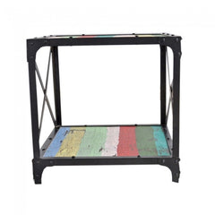 Angle Industrial Lamp Side Table Reclaimed 50x50cm Angle Industrial Lamp Side Table Reclaimed 50x50cm