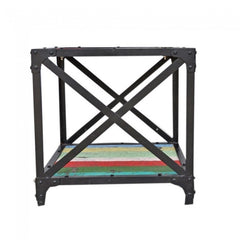 Angle Industrial Lamp Side Table Reclaimed 50x50cm Angle Industrial Lamp Side Table Reclaimed 50x50cm
