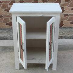 Rainbow Block Print Reclaimed boat wood Small Sideboard Buffet Carved doors 90cm Rainbow Block Print Reclaimed boat wood Small Sideboard Buffet Carved doors 90cm