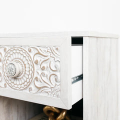 Indian Hand Carved  Solid Wood Bedside Table   23 Indian Hand Carved  Solid Wood Bedside Table   23