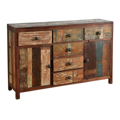 Reclaimed Timber 2 Door 6 Drawers Sideboard 150 x 40 x 90cm Reclaimed Timber 2 Door 6 Drawers Sideboard 150 x 40 x 90cm