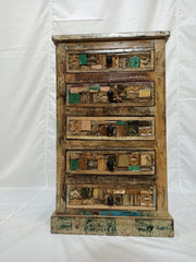 Liberty Reclaimed Wood Boat Timber Small Tallboy Chest of 5 Drawers 45x38x75cm Liberty Reclaimed Wood Boat Timber Small Tallboy Chest of 5 Drawers 45x38x75cm