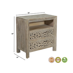 Indian Hand Carved  Solid Wood Bedside Table   24 Indian Hand Carved  Solid Wood Bedside Table   24