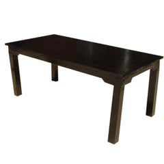 Mediterranean Modern Ebony 6 Person Dining Set with Bench Mediterranean Modern Ebony 6 Person Dining Set with Bench
