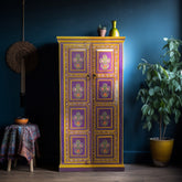 Avani Indian Hand Painted Solid Wood Cabinet Wardrobe D75