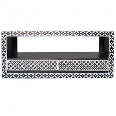 Bone Inlay Star Geometrical pattern TV Unit Black Bone Inlay Star Geometrical pattern TV Unit Black