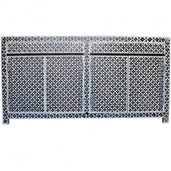 Bone inlay Star Geometrical pattern Black Sideboard Bone inlay Star Geometrical pattern Black Sideboard