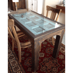 Antique Indian Old Door Solid Wood Dining Table 01 Antique Indian Old Door Solid Wood Dining Table 01