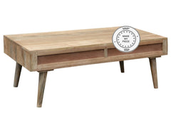 Avalon Indian Solid Wood Coffee Table With Drawers Natural Avalon Indian Solid Wood Coffee Table With Drawers Natural