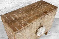 Indian Hand Carved Solid Wood Cabinet Natural 07 Indian Hand Carved Solid Wood Cabinet Natural 07