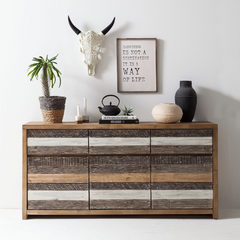 The Attic Jersey Solid Wood Sideboard Natural The Attic Jersey Solid Wood Sideboard Natural