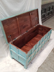 Handmade Indian Hand Carved Solid Hard Wood Old Door Blanket Box 140x52x50 cm Handmade Indian Hand Carved Solid Hard Wood Old Door Blanket Box 140x52x50 cm