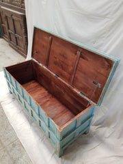 Handmade Indian Hand Carved Solid Hard Wood Old Door Blanket Box 140x52x50 cm Handmade Indian Hand Carved Solid Hard Wood Old Door Blanket Box 140x52x50 cm