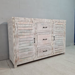 Nirvana Reclaimed Timber Wood Shutter Sideboard 150x50x100cm Nirvana Reclaimed Timber Wood Shutter Sideboard 150x50x100cm