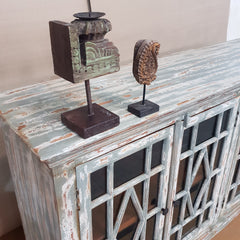 Carved Indian Furniture Handmade Solid Wood Sideboard Carved Doors Grey Carved Indian Furniture Handmade Solid Wood Sideboard Carved Doors Grey