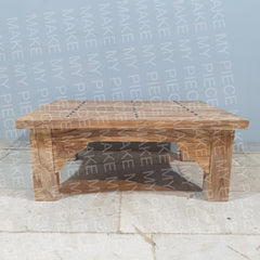 MTS Rustic Reclaimed Teak Wood Coffee Table Natural MTS Rustic Reclaimed Teak Wood Coffee Table Natural