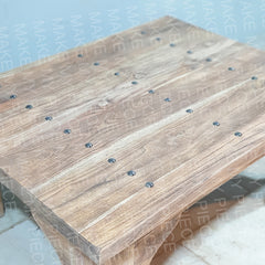 MTS Rustic Reclaimed Teak Wood Coffee Table Natural MTS Rustic Reclaimed Teak Wood Coffee Table Natural