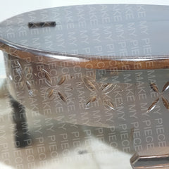 FARHANA Tribal Grinder Round Coffee Table Dark Brown FARHANA Tribal Grinder Round Coffee Table Dark Brown